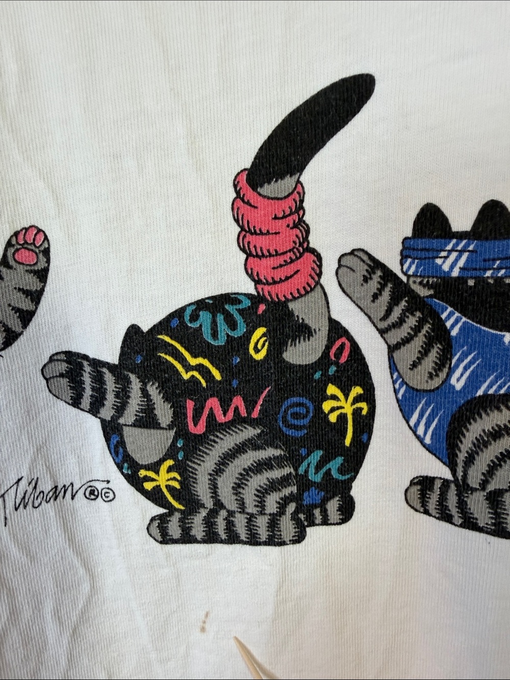 Vintage Kliban Cat Tank Top Feline Fitness Center Hawaii Women’s M Yoga Aerobics - Picture 6 of 15